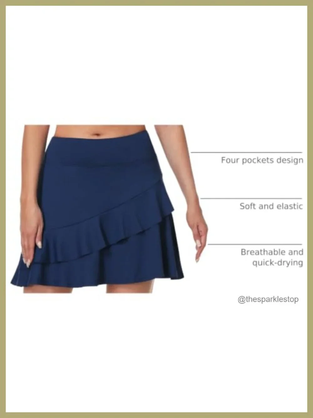 Women's Golf Skort with Pockets High Waisted Athletic Tennis Skirt